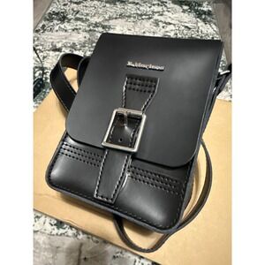 Dr. Martens 7 Inch Leather Satchel Bag Black Kiev Crossbody Messenger Purse